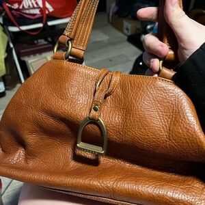 Ralph Lauren Brown Leather Mini Bag